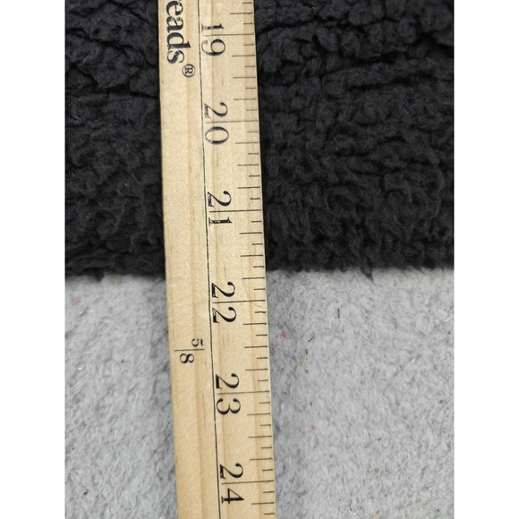 Andree By Unit Jacket Womens Small Black Sherpa Fleece Button Front Collared - Picture 5 of 7